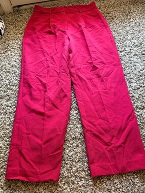 Old Navy Bright Pink Wide-Leg Trousers